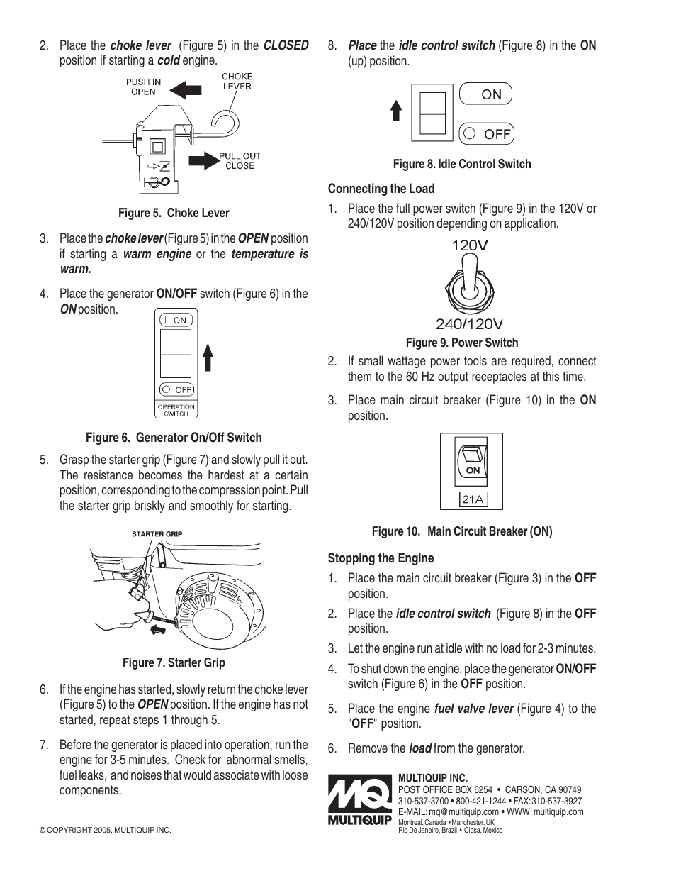 Multiquip AC Generator GA-6HA User Manual | Page 2 / 2