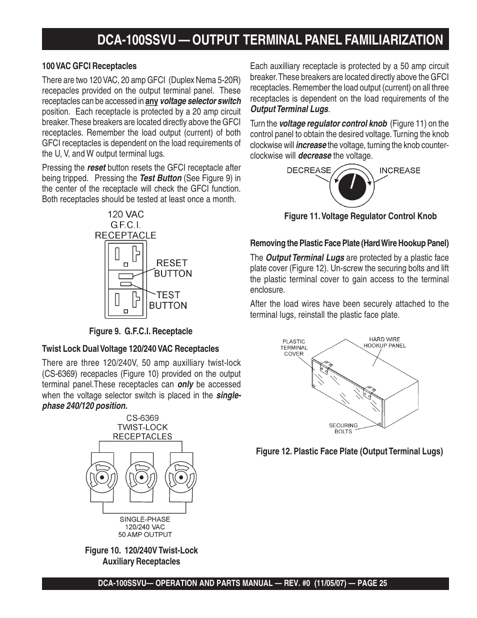 Multiquip MQ Power Whisperwatt 60 Hz Generator DCA-100SSVU User Manual | Page 25 / 90