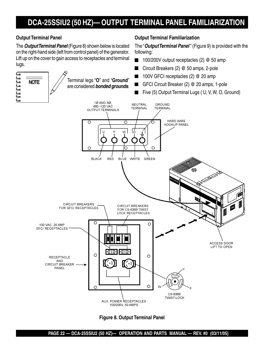 Multiquip MQ Power Whisperwatt 50 Hz Generator DCA-25SSIU2 User Manual | Page 22 / 82