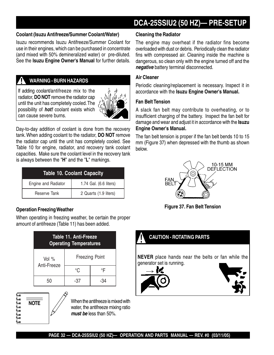 Multiquip MQ Power Whisperwatt 50 Hz Generator DCA-25SSIU2 User Manual | Page 32 / 82