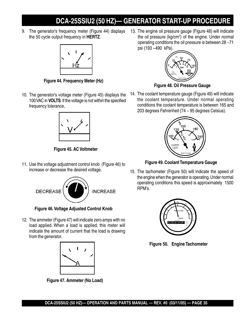 Multiquip MQ Power Whisperwatt 50 Hz Generator DCA-25SSIU2 User Manual | Page 35 / 82
