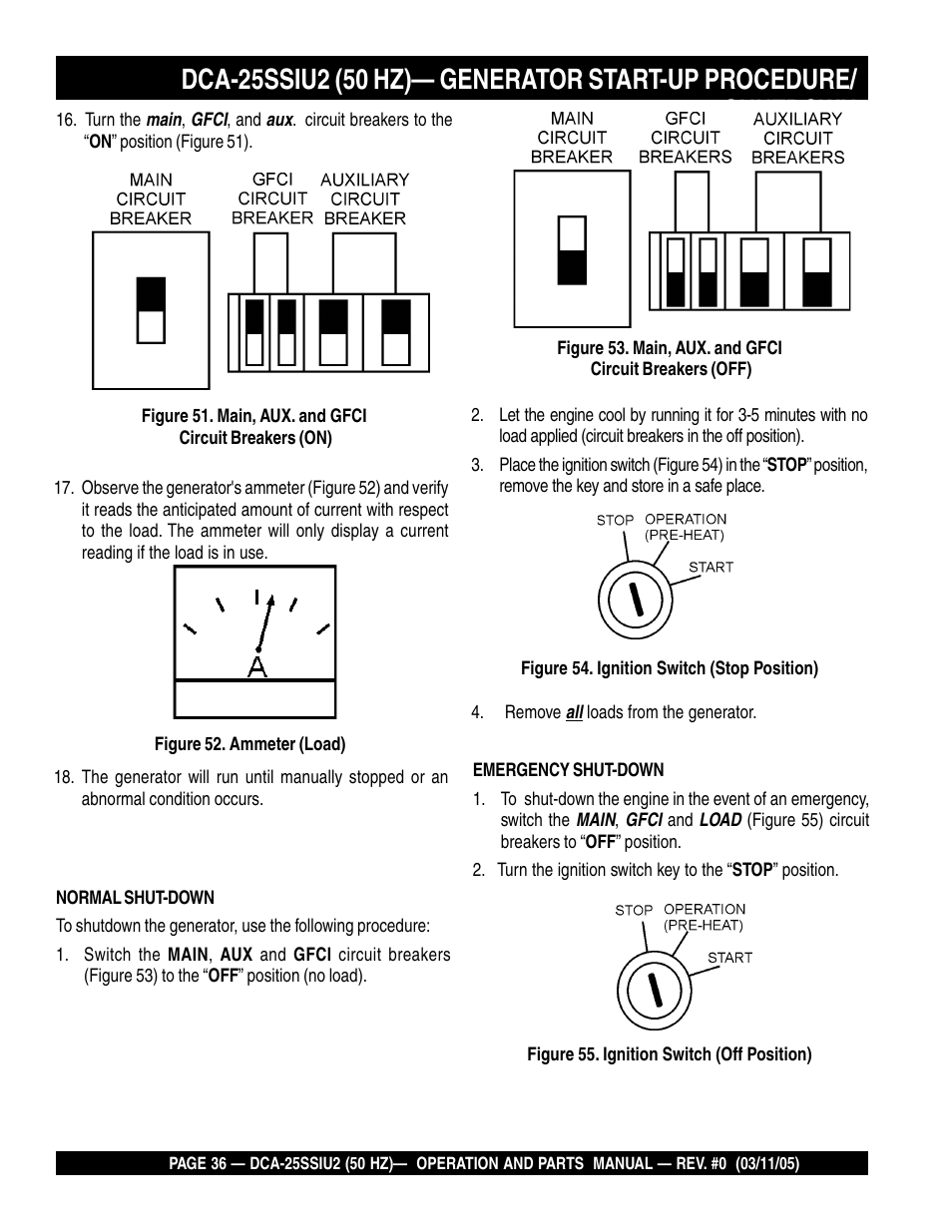Multiquip MQ Power Whisperwatt 50 Hz Generator DCA-25SSIU2 User Manual | Page 36 / 82