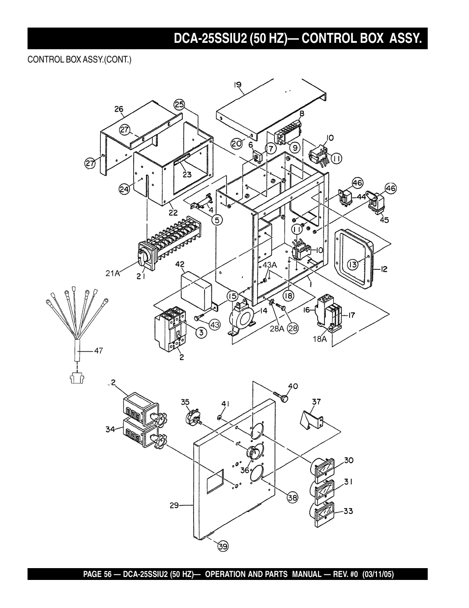 Multiquip MQ Power Whisperwatt 50 Hz Generator DCA-25SSIU2 User Manual | Page 56 / 82
