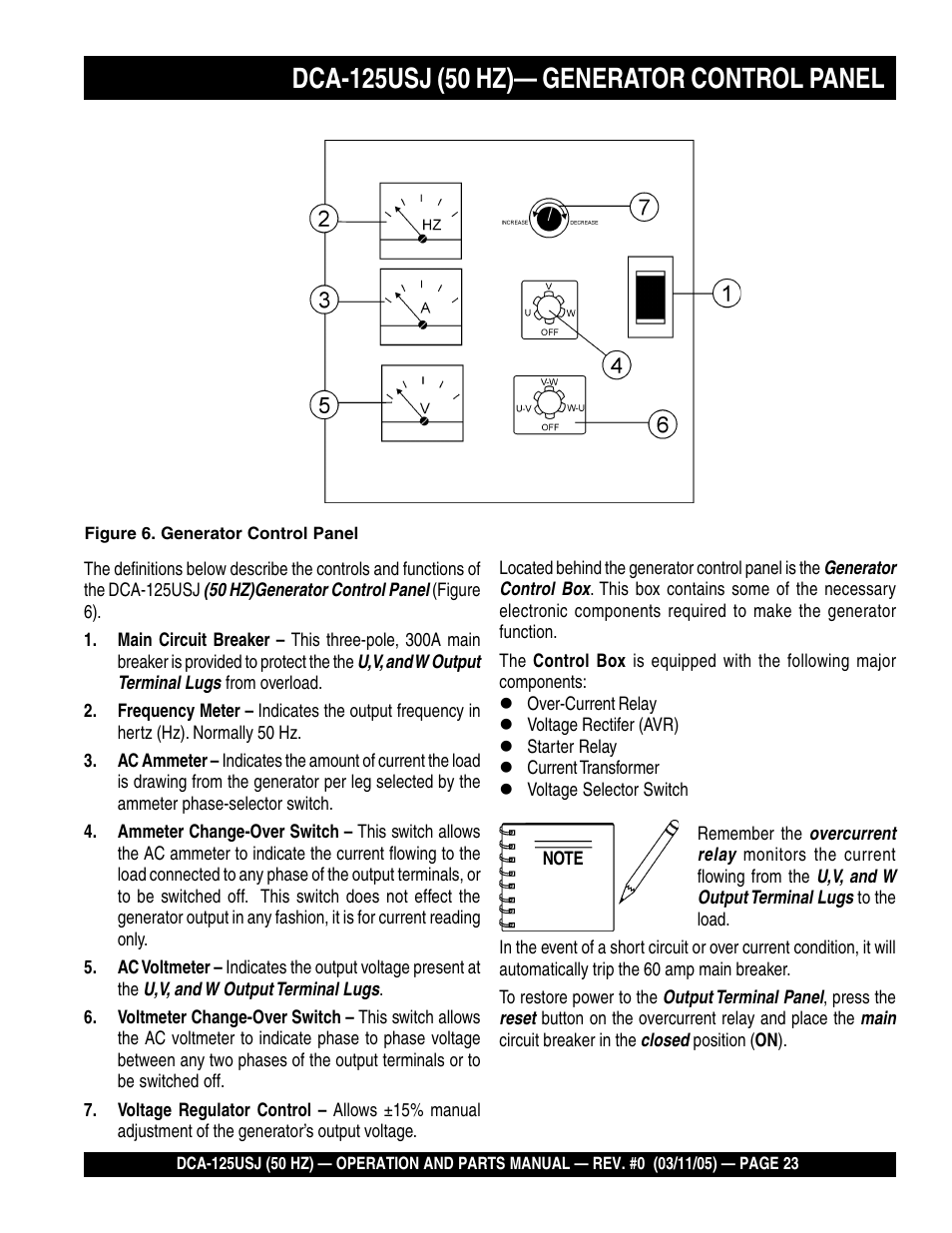 Multiquip MQ Power Ultra-Silent 50 Hz Generator DCA-125USJ User Manual | Page 23 / 86