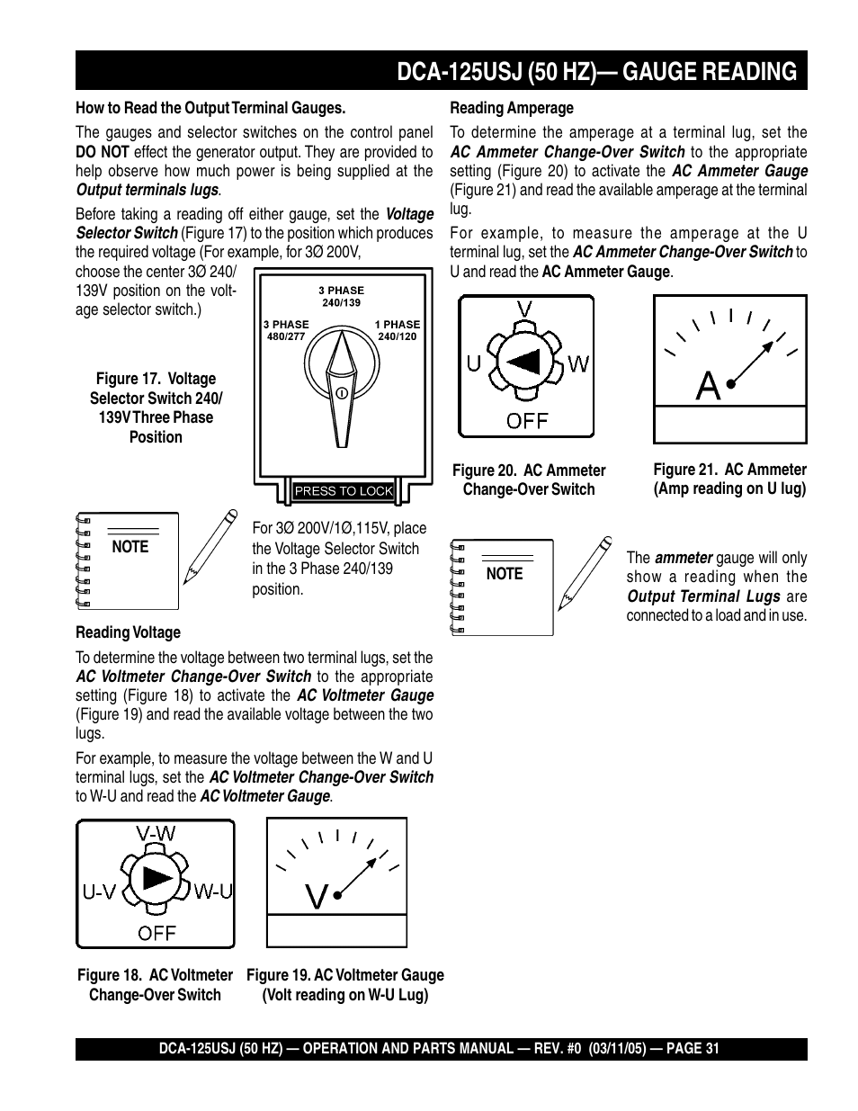Multiquip MQ Power Ultra-Silent 50 Hz Generator DCA-125USJ User Manual | Page 31 / 86