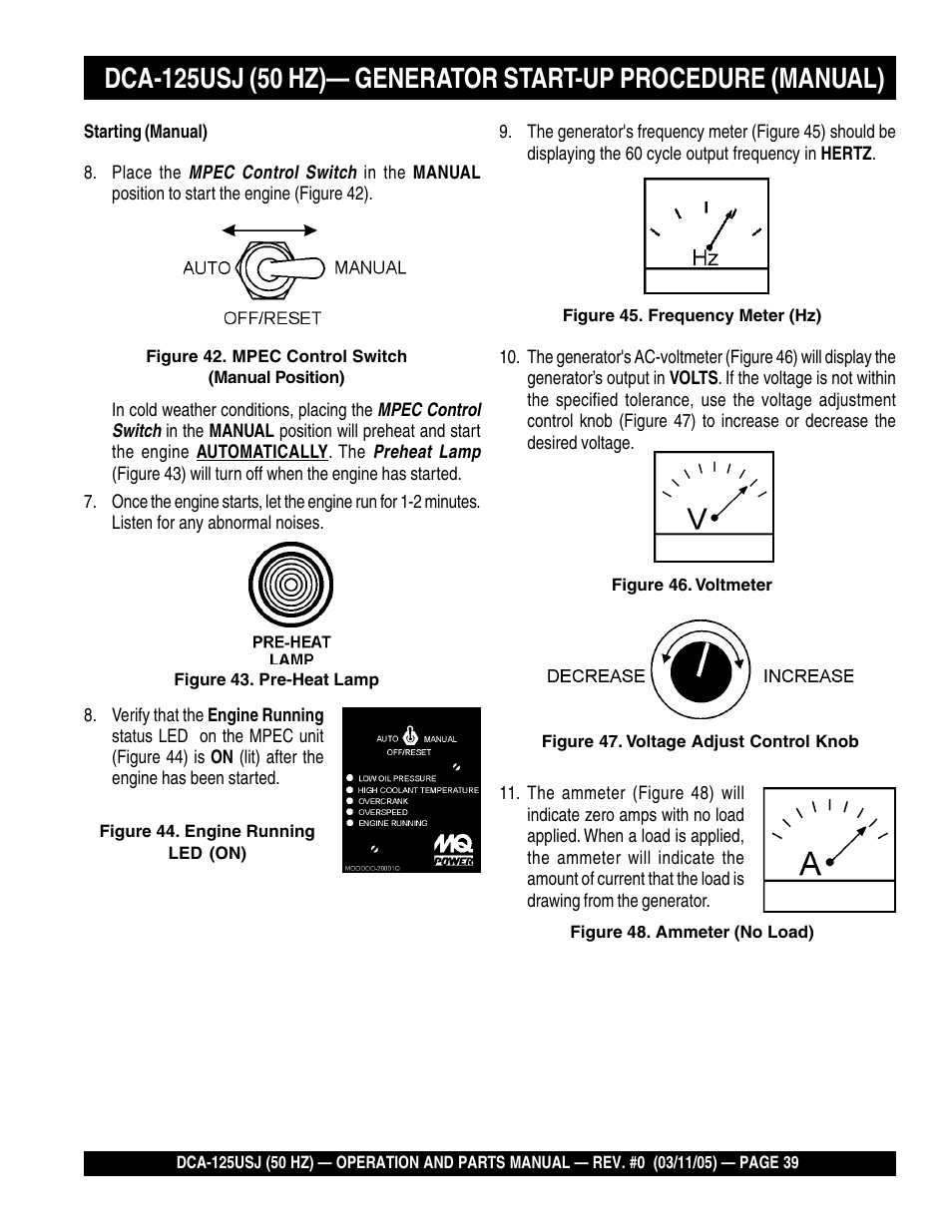 Multiquip MQ Power Ultra-Silent 50 Hz Generator DCA-125USJ User Manual | Page 39 / 86