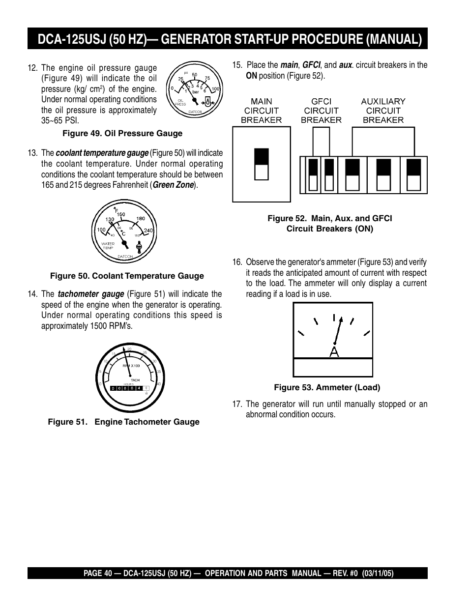 Multiquip MQ Power Ultra-Silent 50 Hz Generator DCA-125USJ User Manual | Page 40 / 86