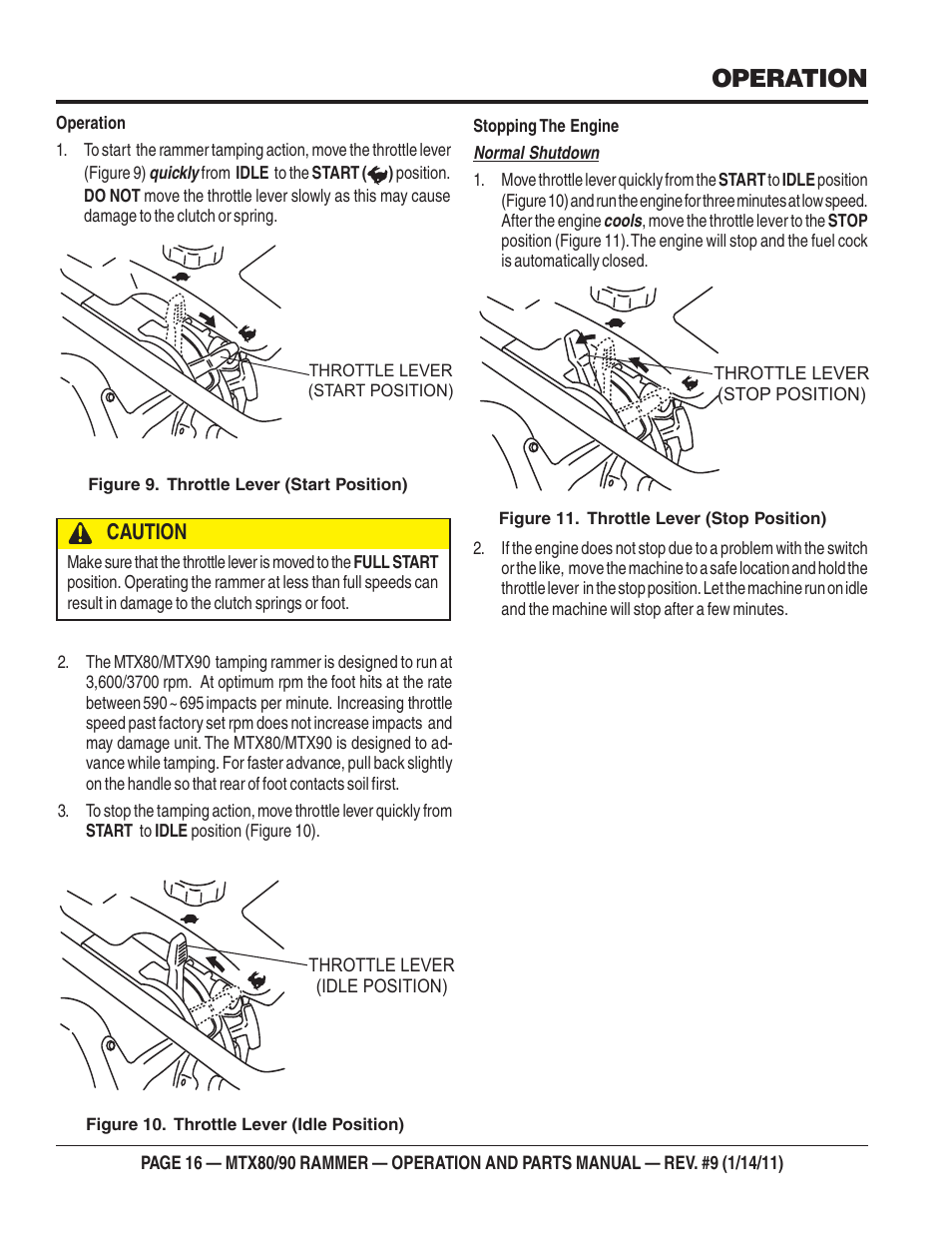 Operation | Multiquip Mikasa Series Tamping Rammer MTX80 User Manual | Page 16 / 66