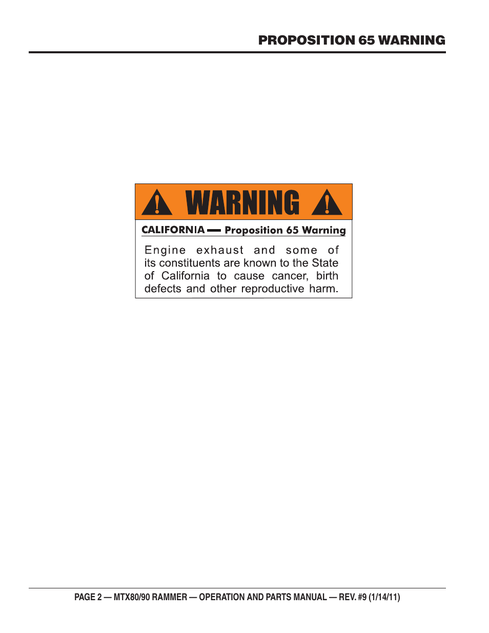 Multiquip Mikasa Series Tamping Rammer MTX80 User Manual | Page 2 / 66