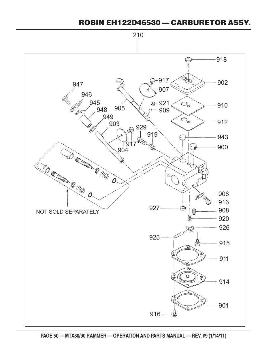 Multiquip Mikasa Series Tamping Rammer MTX80 User Manual | Page 50 / 66
