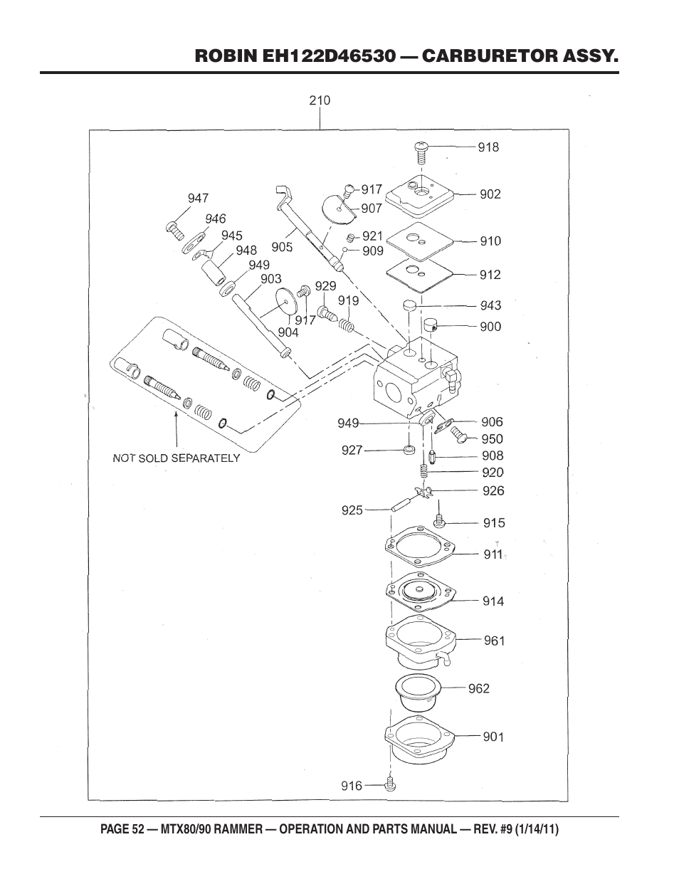 Multiquip Mikasa Series Tamping Rammer MTX80 User Manual | Page 52 / 66
