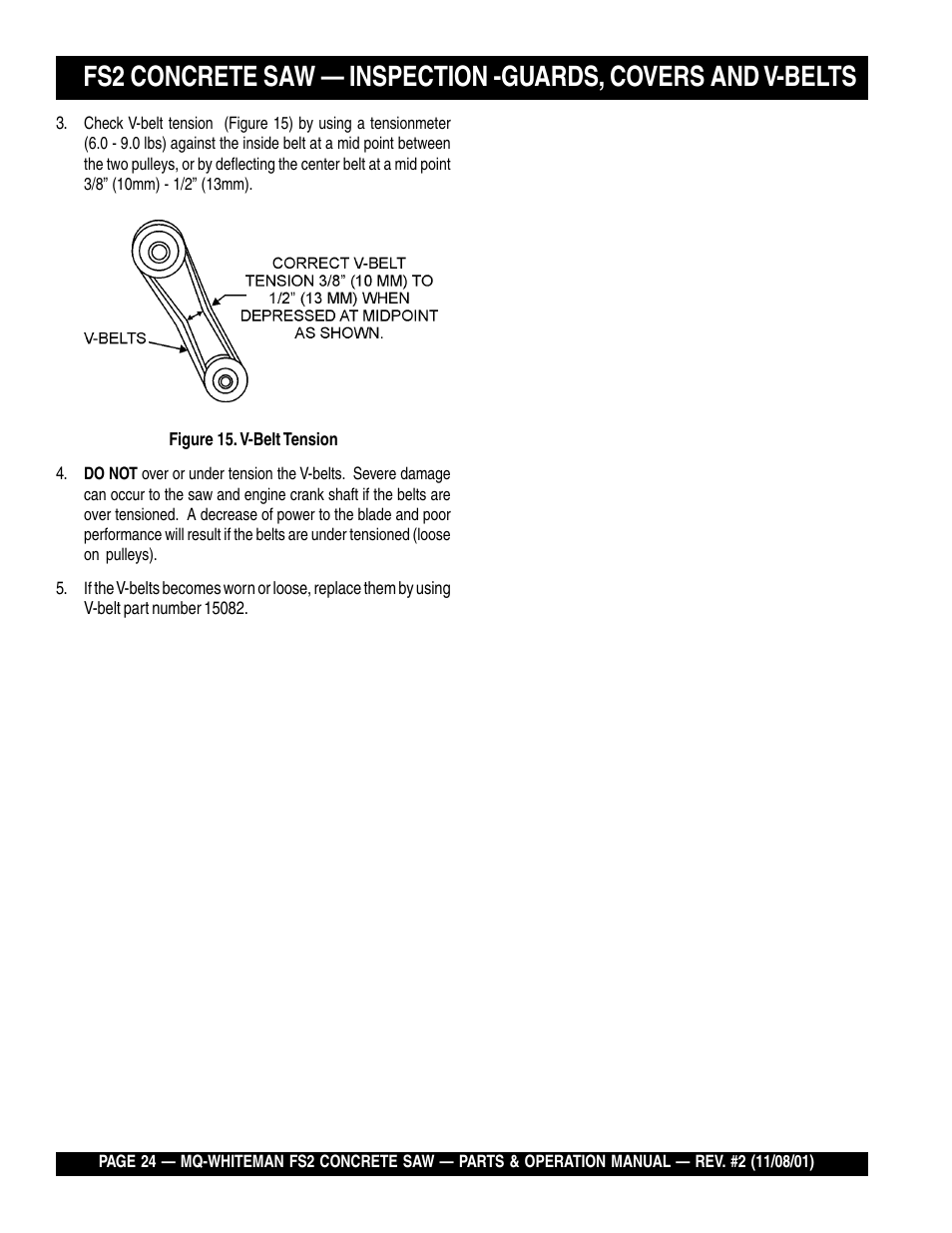 Multiquip CONCRETE SAW FS2 User Manual | Page 24 / 58