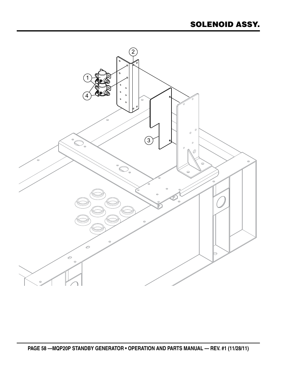 Solenoid assy | Multiquip 20 KW Standby Generator MQP20P User Manual | Page 58 / 80