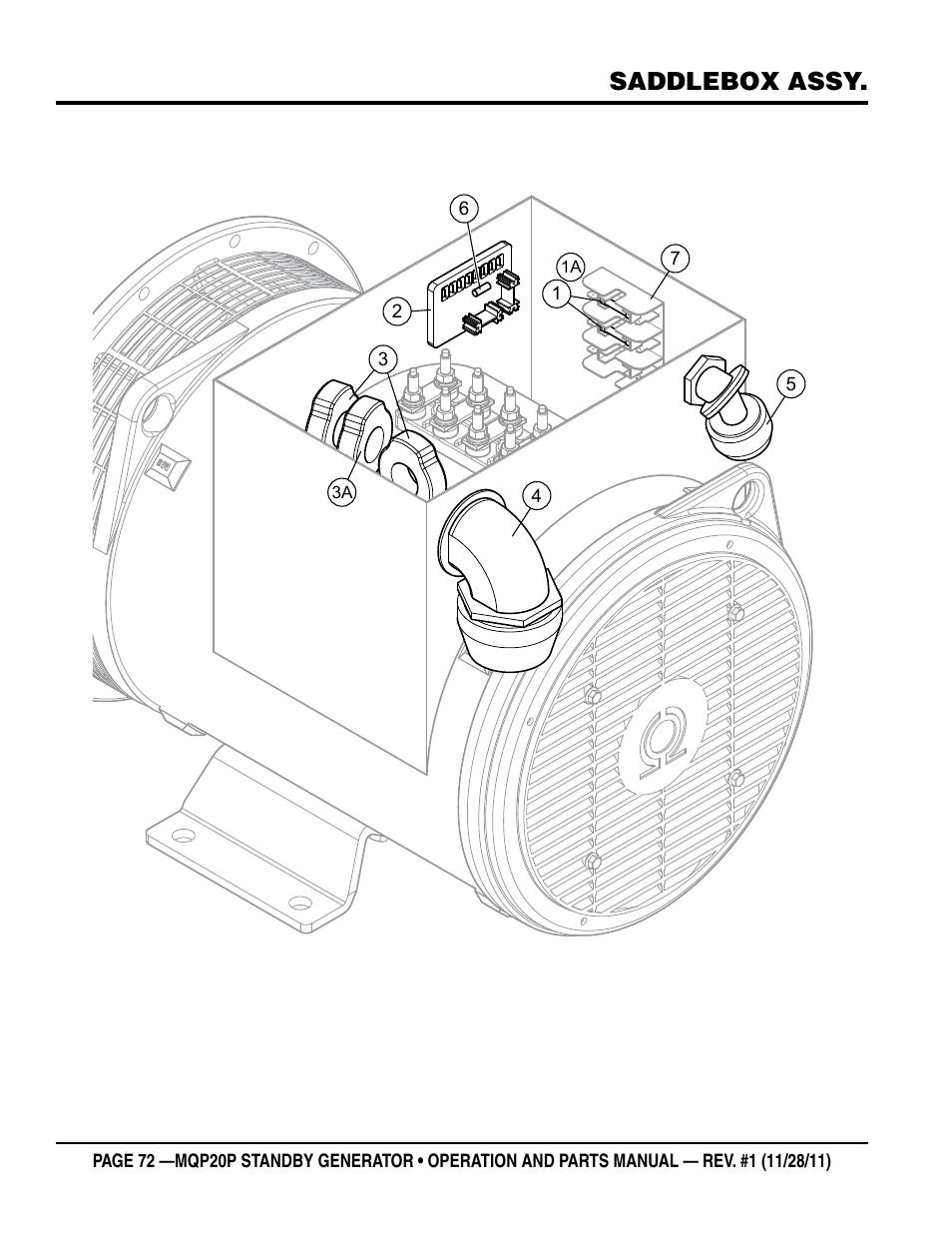Saddlebox assy | Multiquip 20 KW Standby Generator MQP20P User Manual | Page 72 / 80