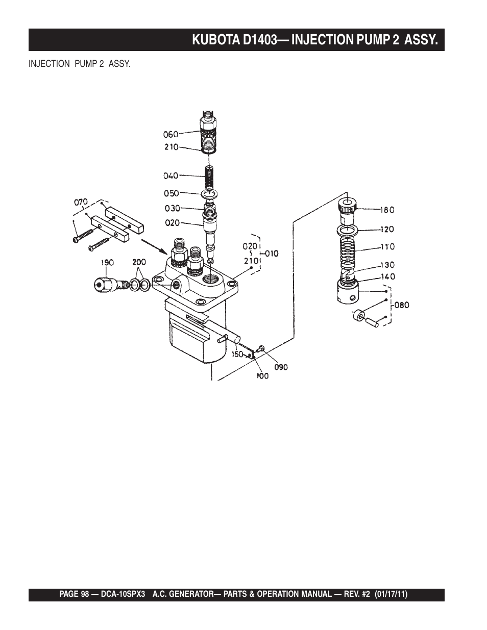 Multiquip MQ Multiquip MQPower 60Hz Generator DCA10SPX3 User Manual | Page 98 / 126