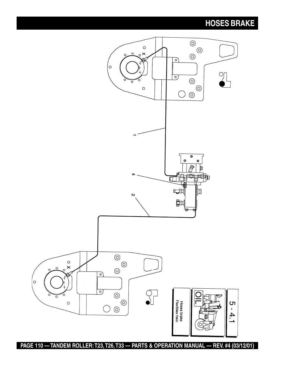 Hoses brake | Multiquip Rammax Tandem Vibratory Roller T23 User Manual | Page 110 / 232