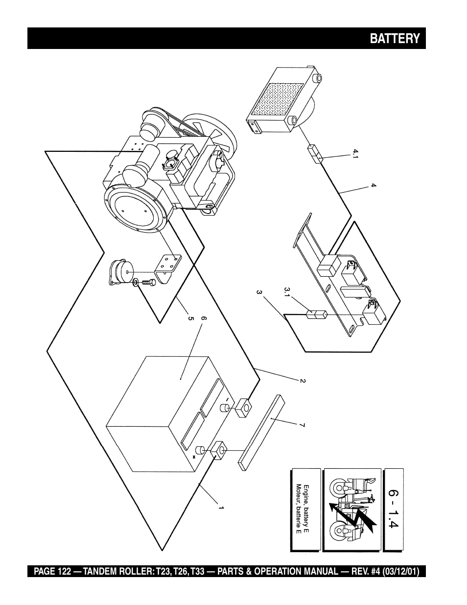 Battery | Multiquip Rammax Tandem Vibratory Roller T23 User Manual | Page 122 / 232