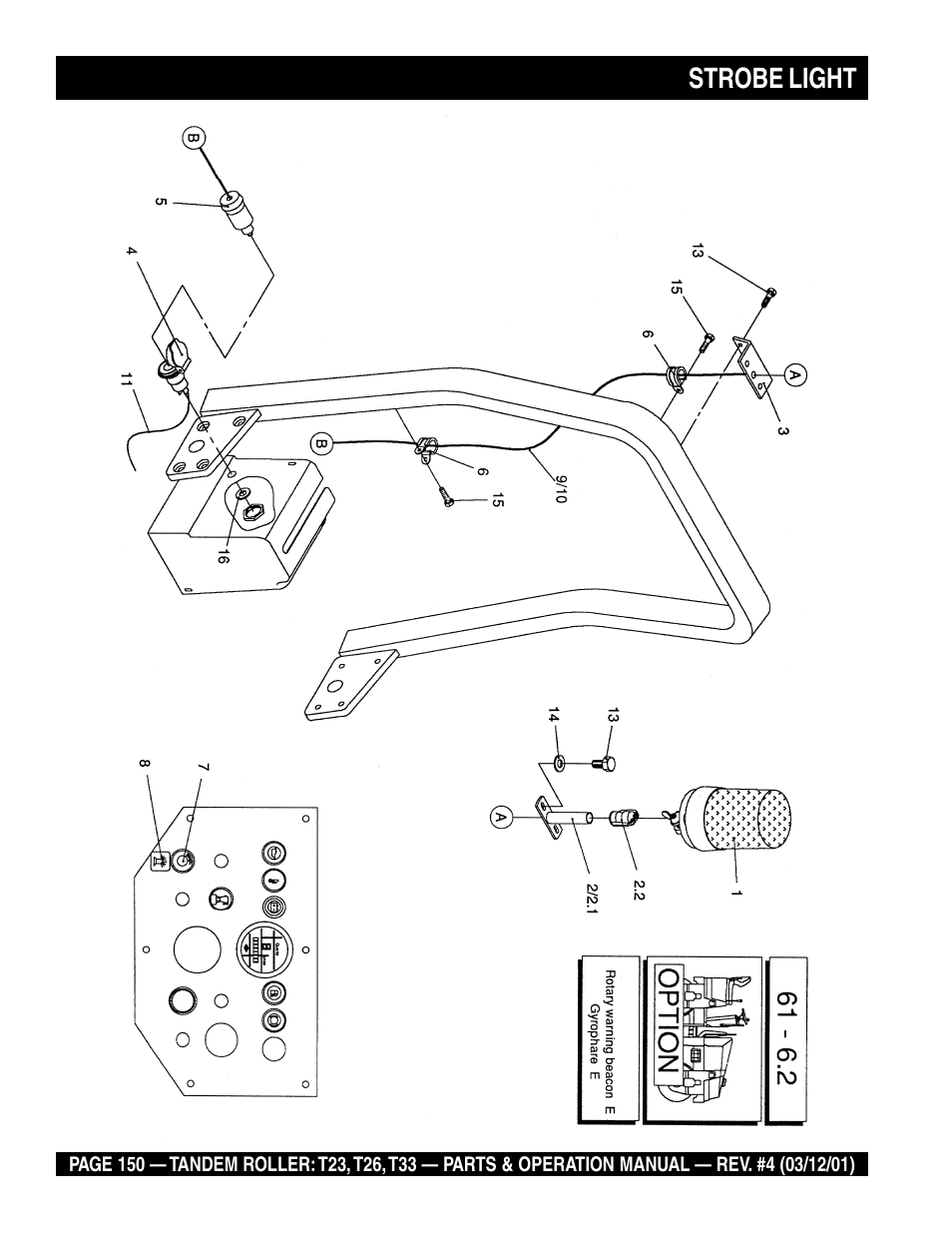 Strobe light | Multiquip Rammax Tandem Vibratory Roller T23 User Manual | Page 150 / 232