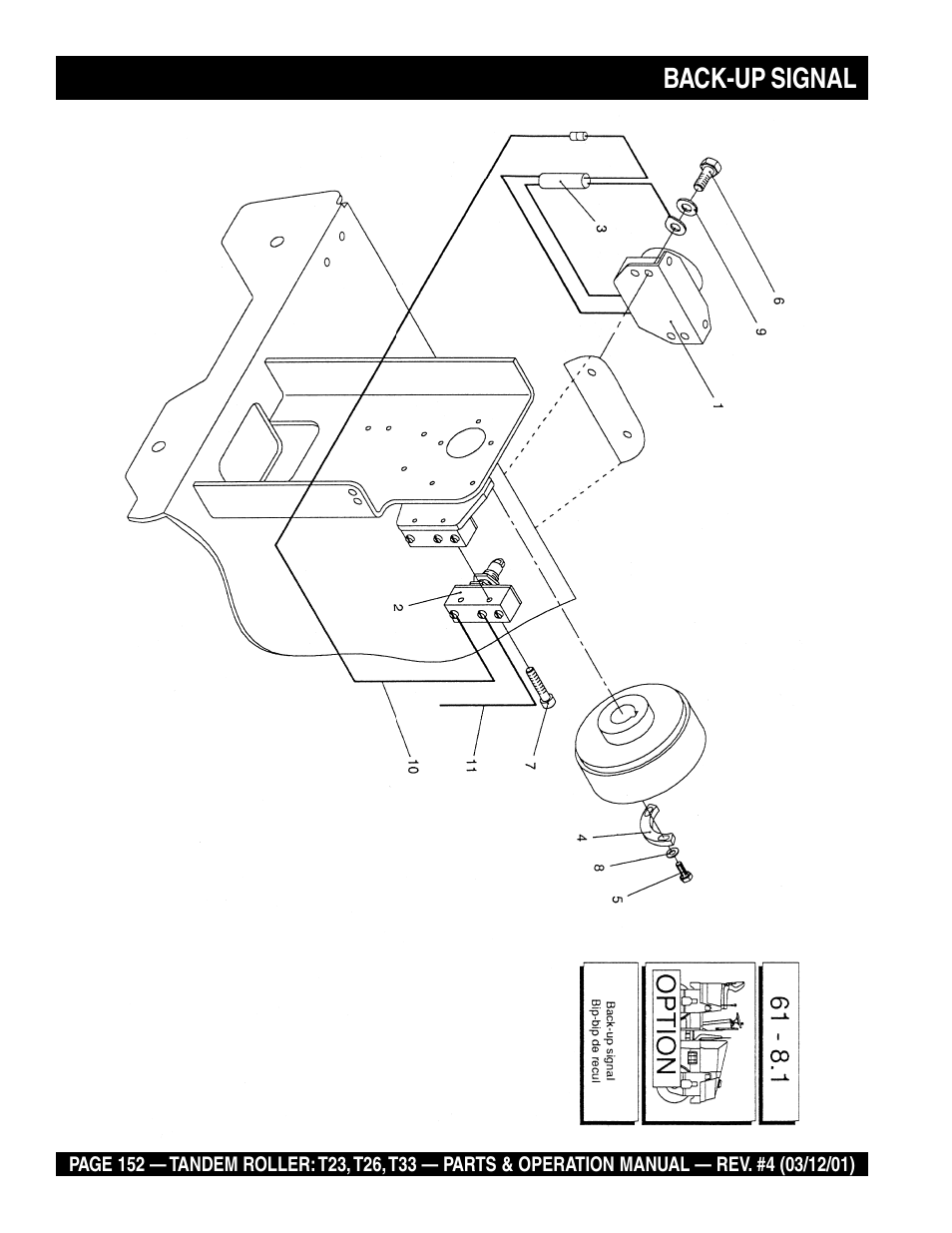 Back-up signal | Multiquip Rammax Tandem Vibratory Roller T23 User Manual | Page 152 / 232