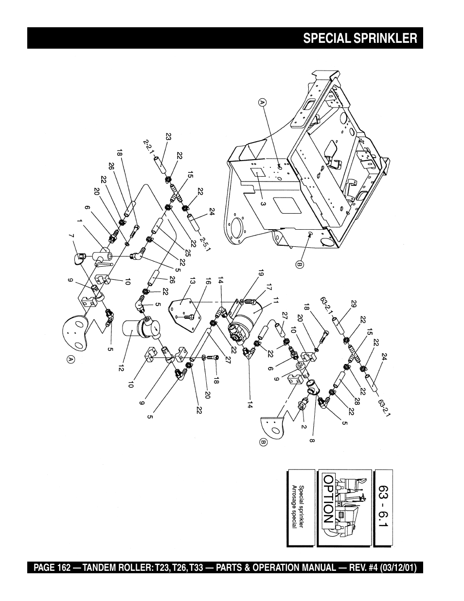 Special sprinkler | Multiquip Rammax Tandem Vibratory Roller T23 User Manual | Page 162 / 232