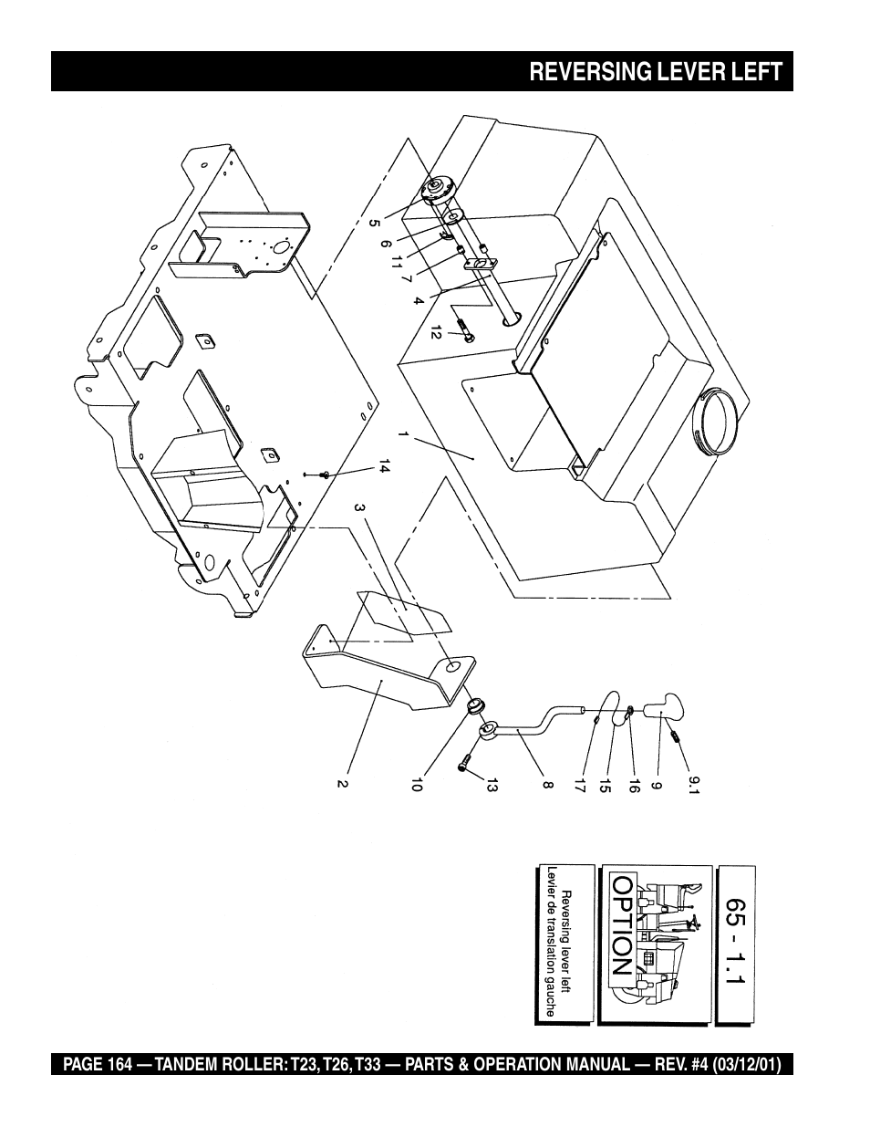 Reversing lever left | Multiquip Rammax Tandem Vibratory Roller T23 User Manual | Page 164 / 232