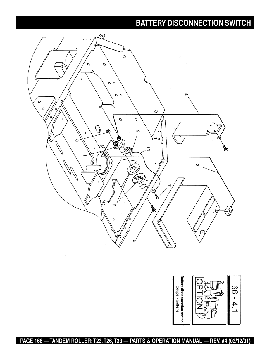 Battery disconnection switch | Multiquip Rammax Tandem Vibratory Roller T23 User Manual | Page 166 / 232