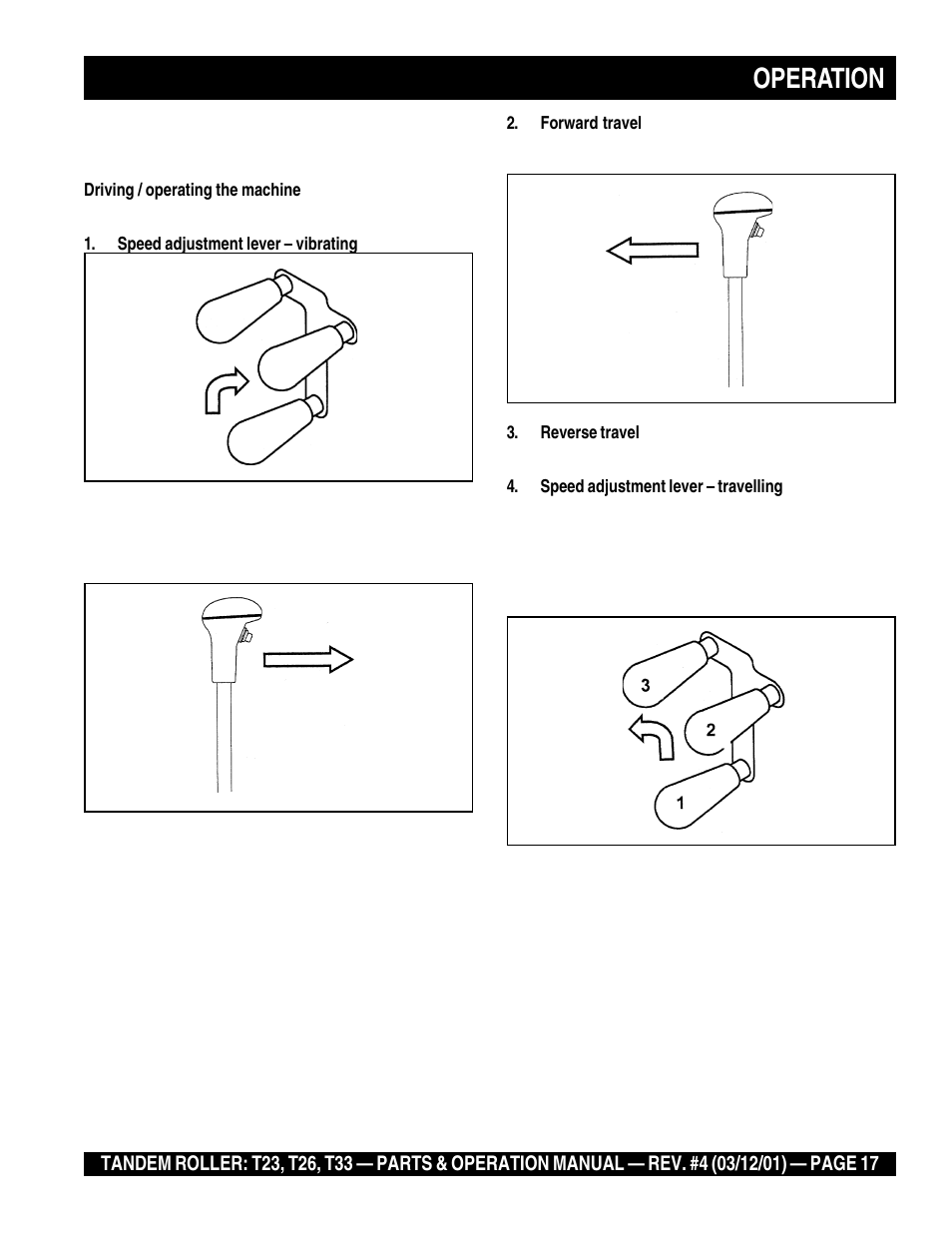 Operation | Multiquip Rammax Tandem Vibratory Roller T23 User Manual | Page 17 / 232