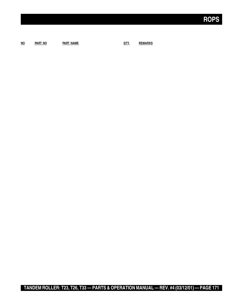 Rops | Multiquip Rammax Tandem Vibratory Roller T23 User Manual | Page 171 / 232