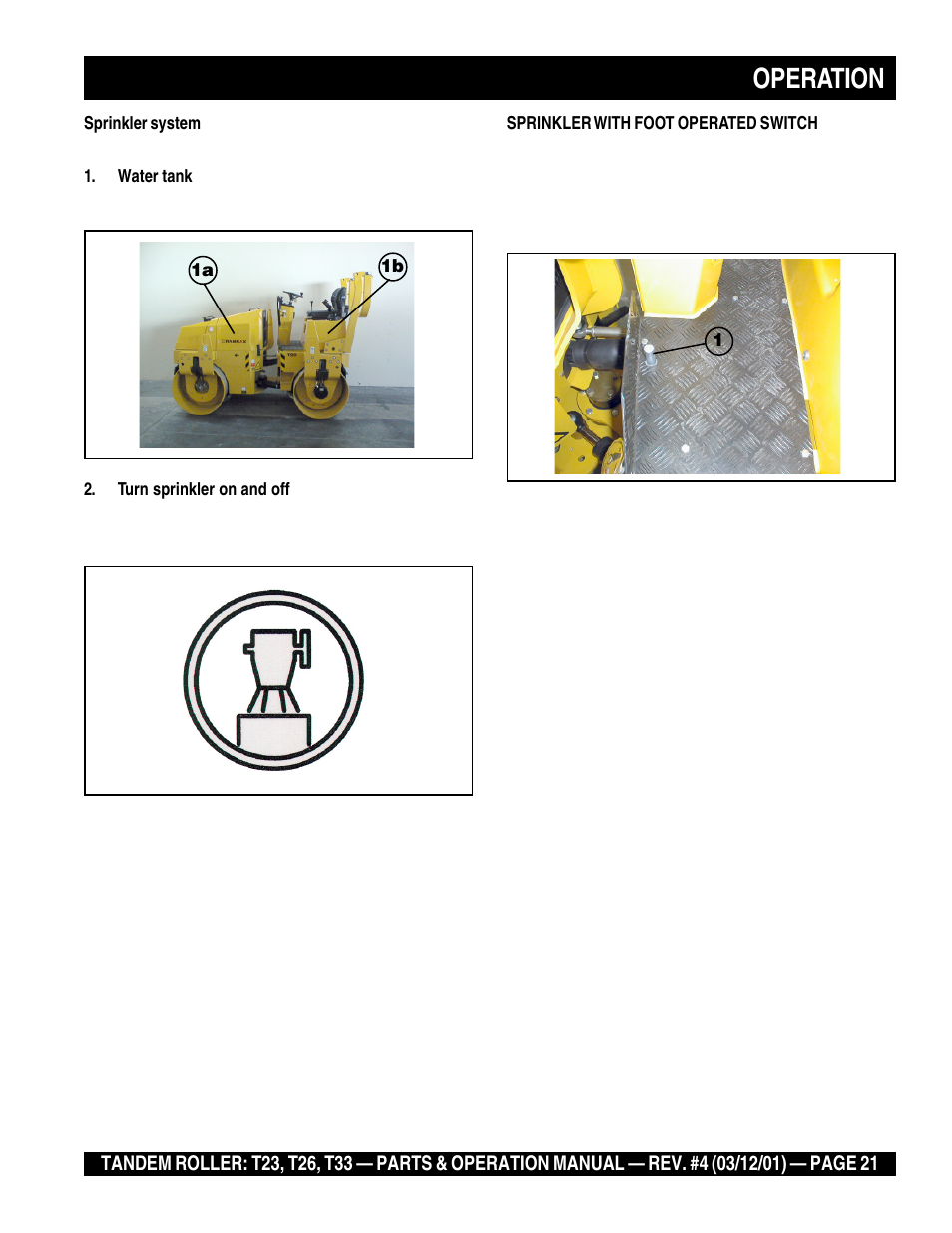 Operation | Multiquip Rammax Tandem Vibratory Roller T23 User Manual | Page 21 / 232