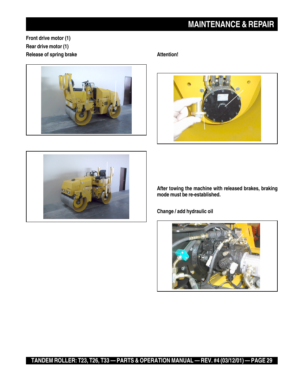 Maintenance & repair | Multiquip Rammax Tandem Vibratory Roller T23 User Manual | Page 29 / 232