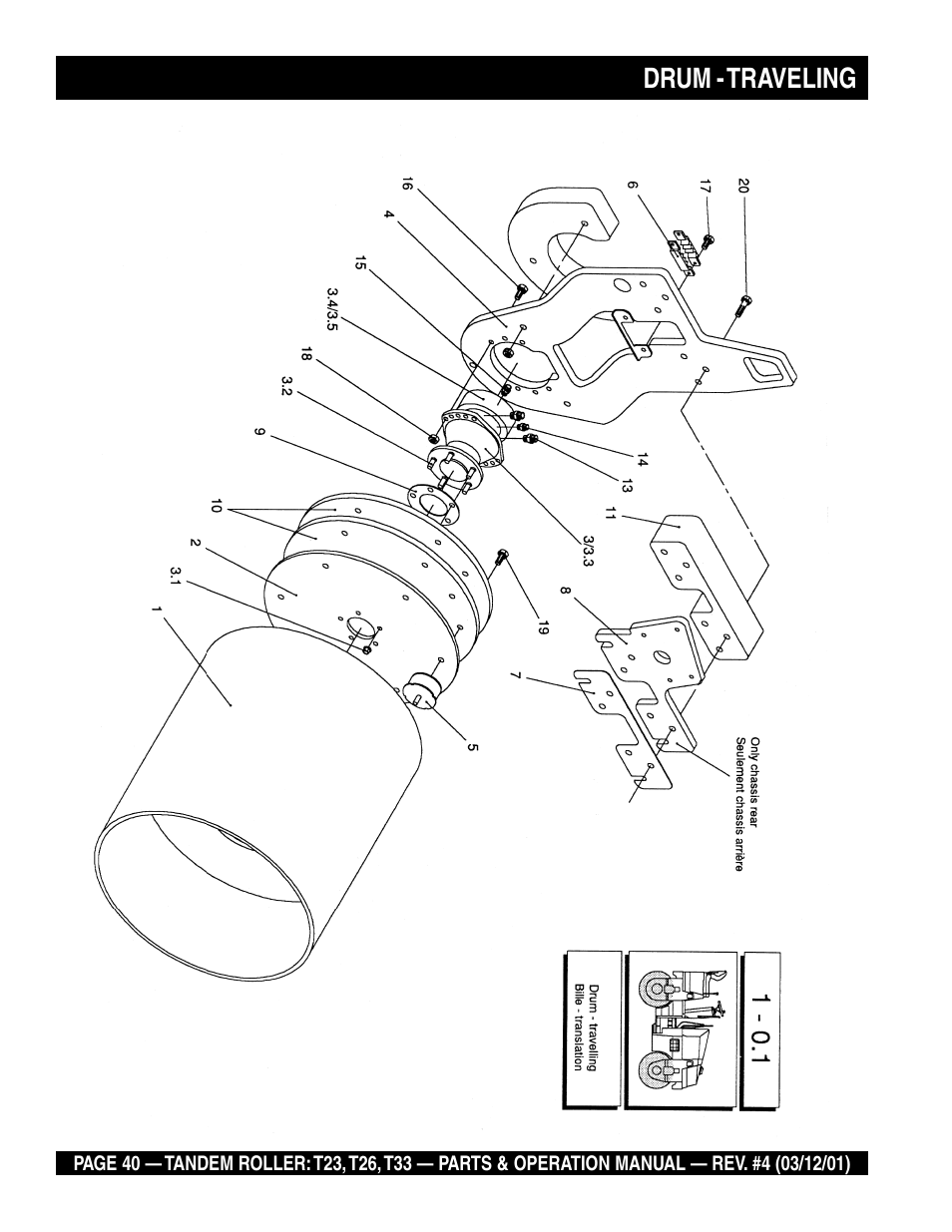 Drum - traveling | Multiquip Rammax Tandem Vibratory Roller T23 User Manual | Page 40 / 232