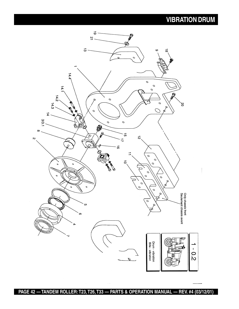 Vibration drum | Multiquip Rammax Tandem Vibratory Roller T23 User Manual | Page 42 / 232