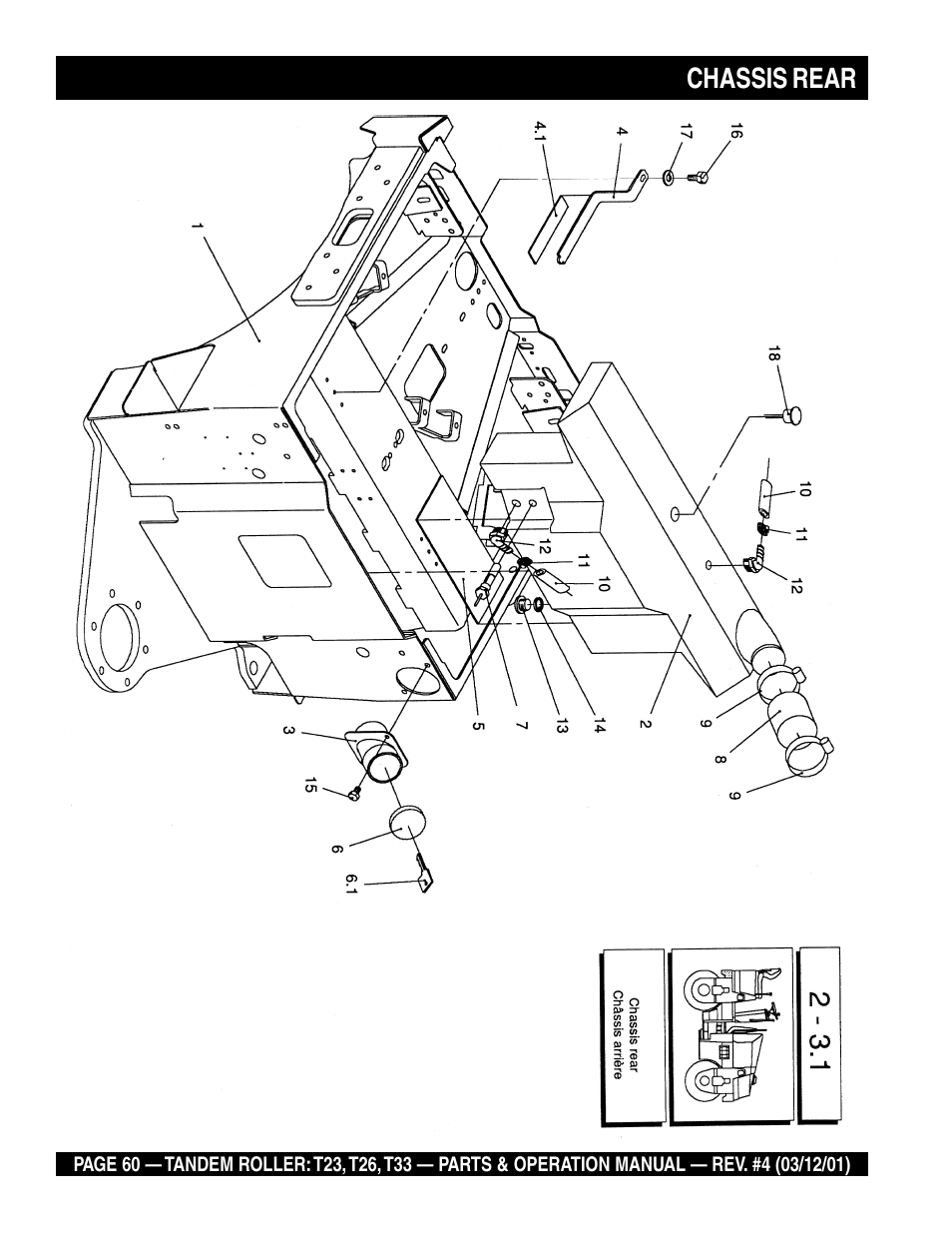 Chassis rear | Multiquip Rammax Tandem Vibratory Roller T23 User Manual | Page 60 / 232