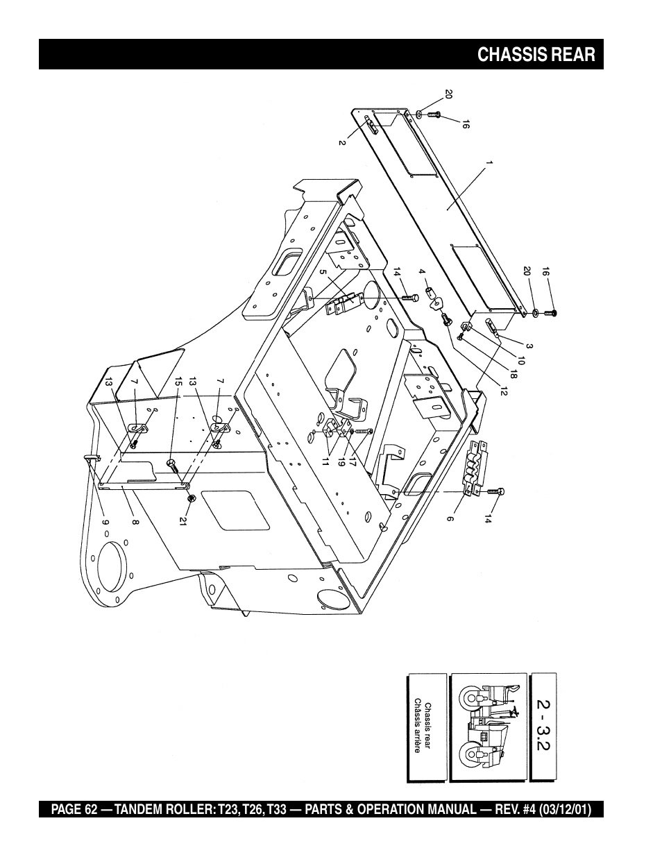 Chassis rear | Multiquip Rammax Tandem Vibratory Roller T23 User Manual | Page 62 / 232
