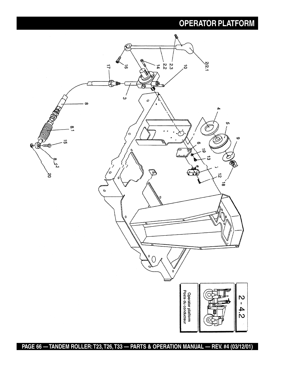 Operator platform | Multiquip Rammax Tandem Vibratory Roller T23 User Manual | Page 66 / 232
