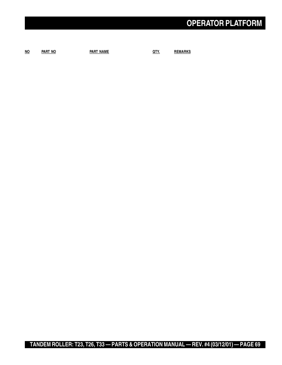 Operator platform | Multiquip Rammax Tandem Vibratory Roller T23 User Manual | Page 69 / 232