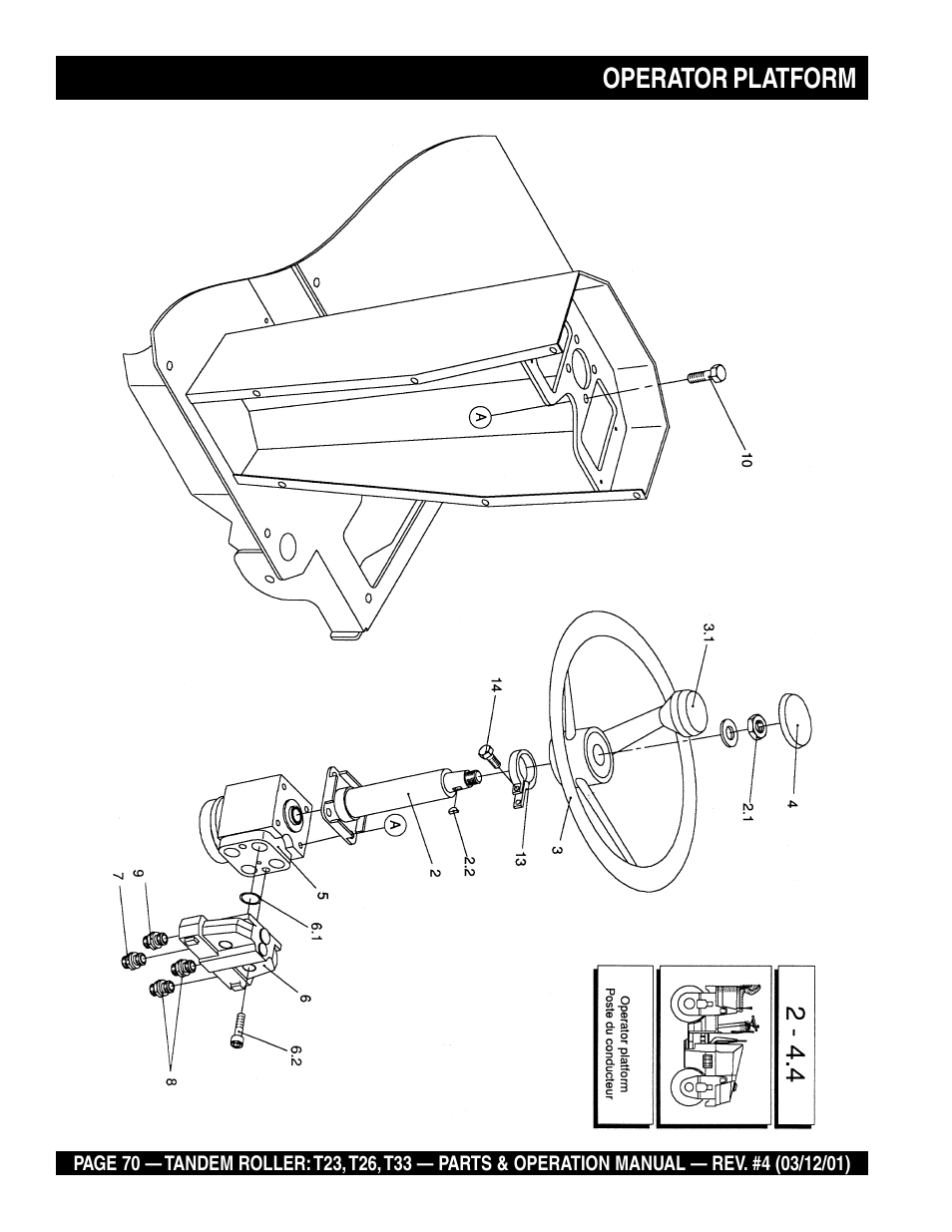 Operator platform | Multiquip Rammax Tandem Vibratory Roller T23 User Manual | Page 70 / 232