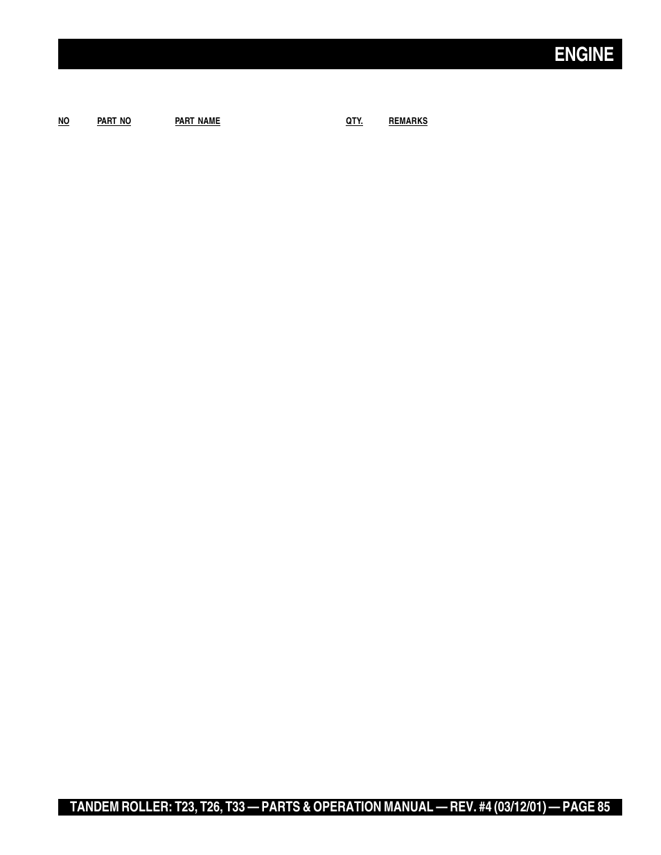 Engine | Multiquip Rammax Tandem Vibratory Roller T23 User Manual | Page 85 / 232