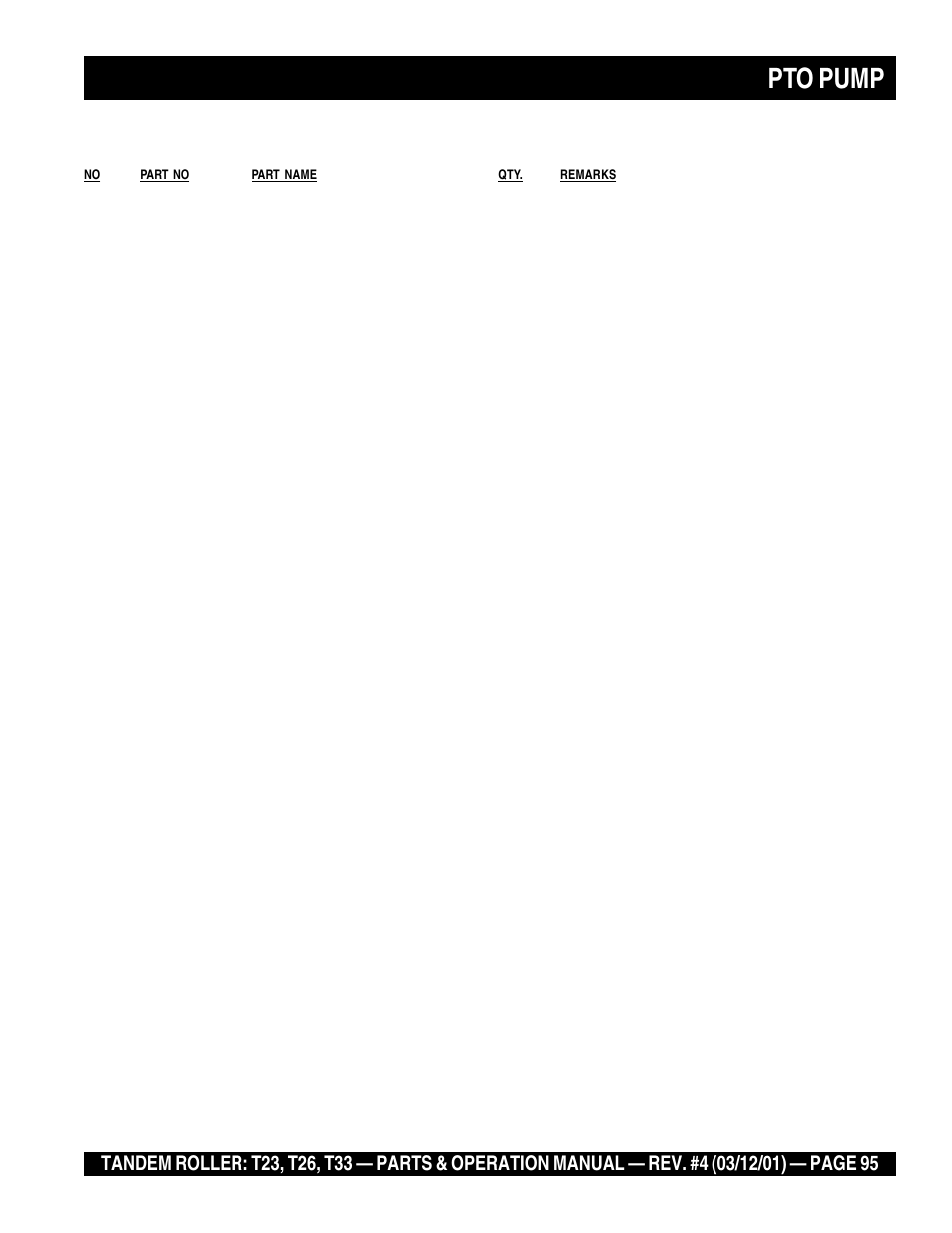 Pto pump | Multiquip Rammax Tandem Vibratory Roller T23 User Manual | Page 95 / 232