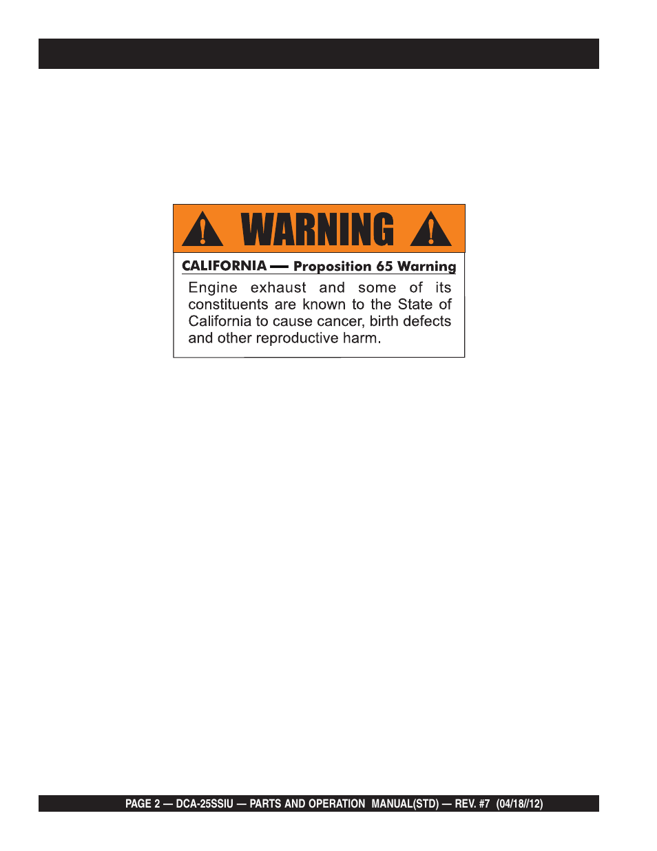 Multiquip Wisperwatt Generator DCA25SSIU User Manual | Page 2 / 142