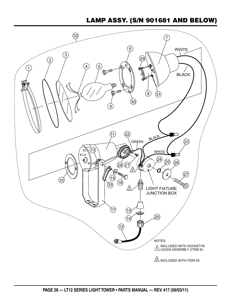 Multiquip Nighthawk Series Dedicated Light Tower LT12D User Manual | Page 28 / 58