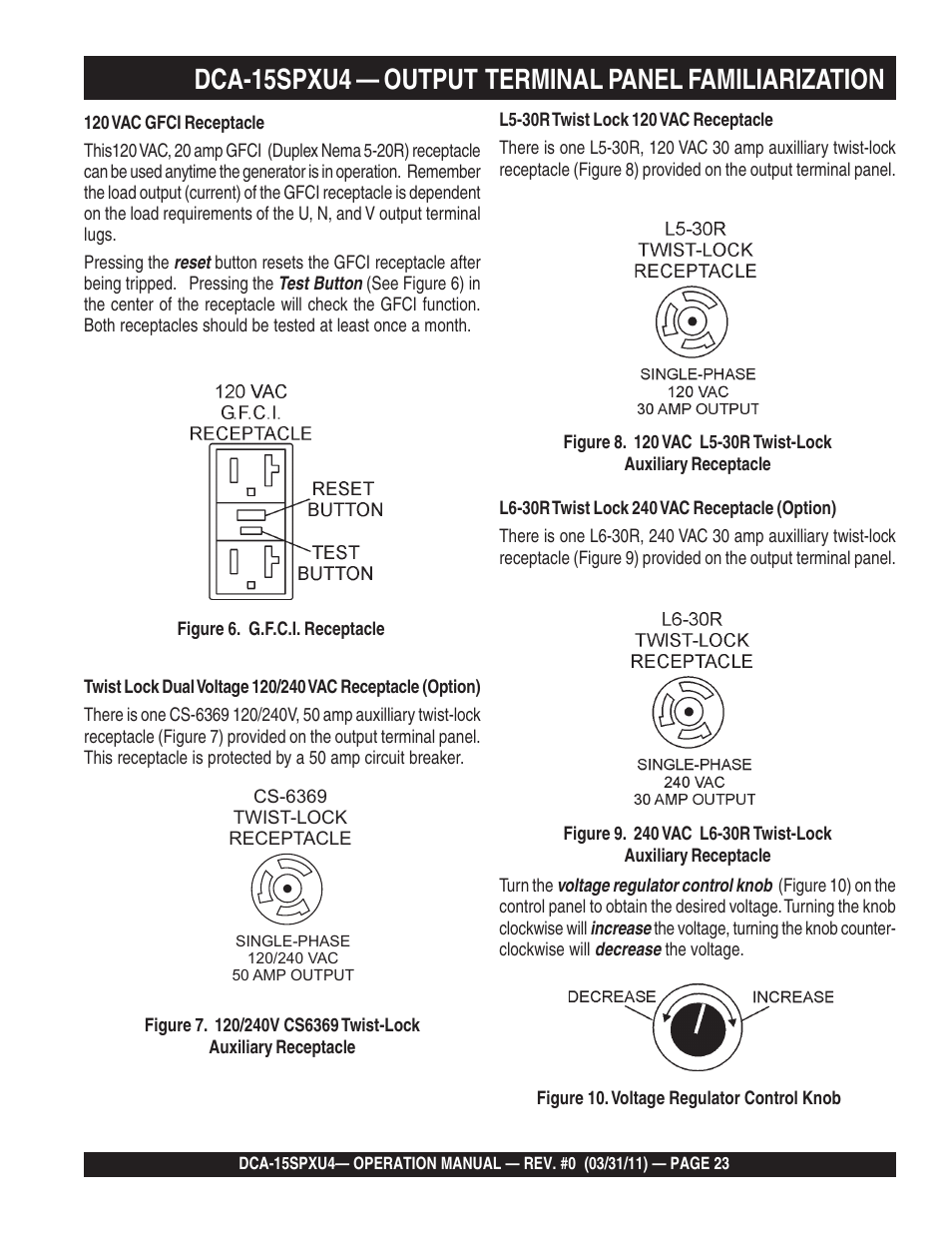 Multiquip Whisperwatt 60 Hz Generator DCA-15SPXU4 User Manual | Page 23 / 46