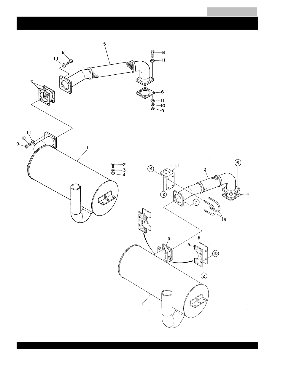 Muffler assembly -129, Dca-220ssk — muffler assy | Multiquip MQ Power Whisperwatt Generator DCA-220SSK User Manual | Page 128 / 160