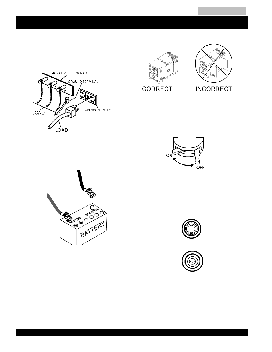 Dca-220ssk — generator start-up procedure (manual), Batter y | Multiquip MQ Power Whisperwatt Generator DCA-220SSK User Manual | Page 50 / 160