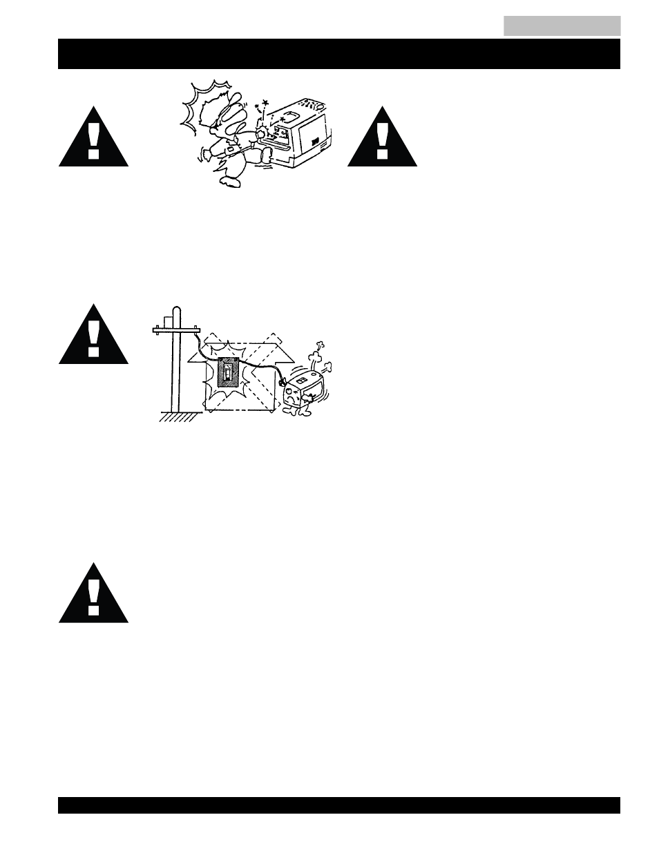 Rules for safe operation caution, Caution, Caution : caution | Multiquip MQ Power Whisperwatt Generator DCA-220SSK User Manual | Page 7 / 160