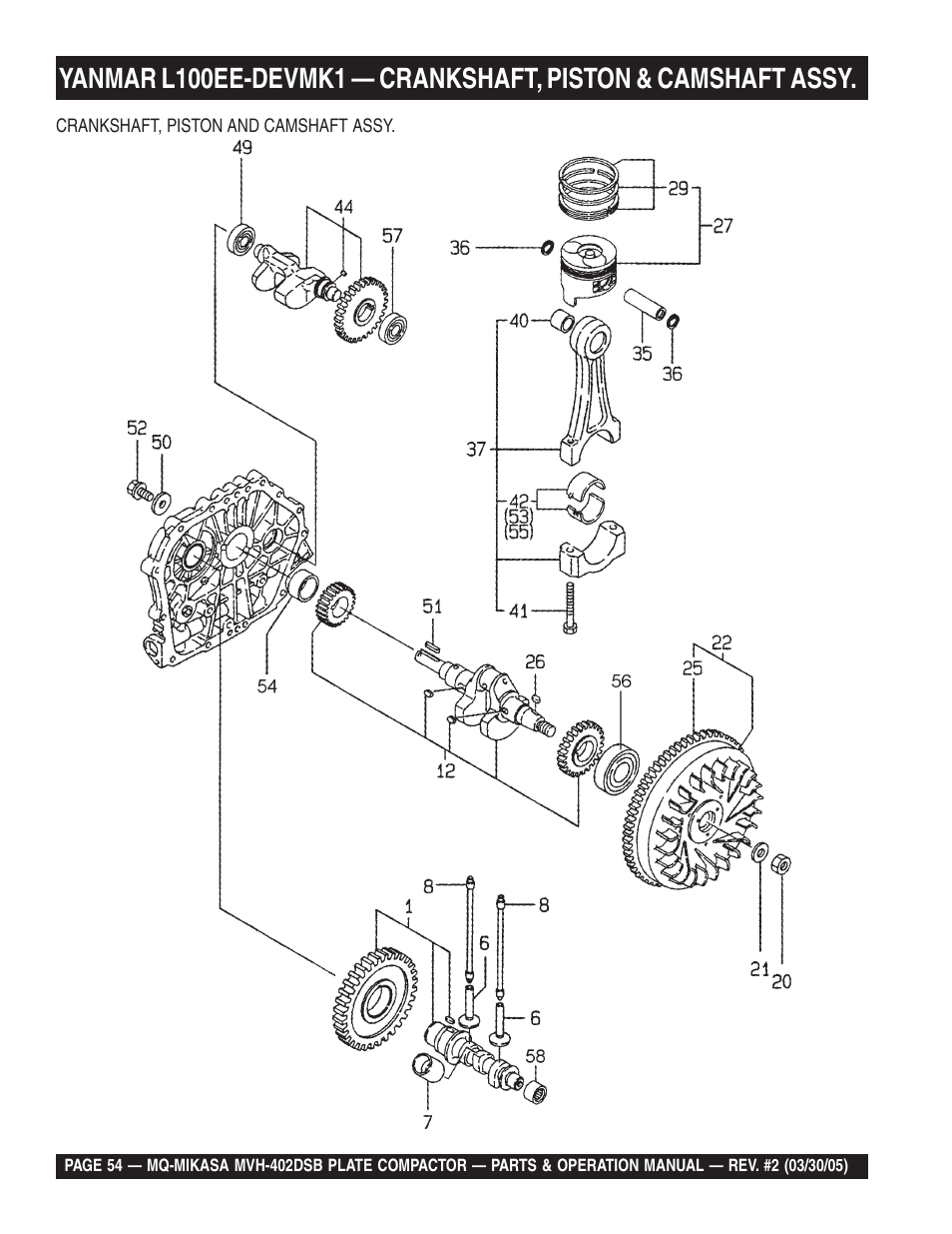 Multiquip Mikasa Reversible Plate Compactor MVH-402DSB User Manual | Page 54 / 70