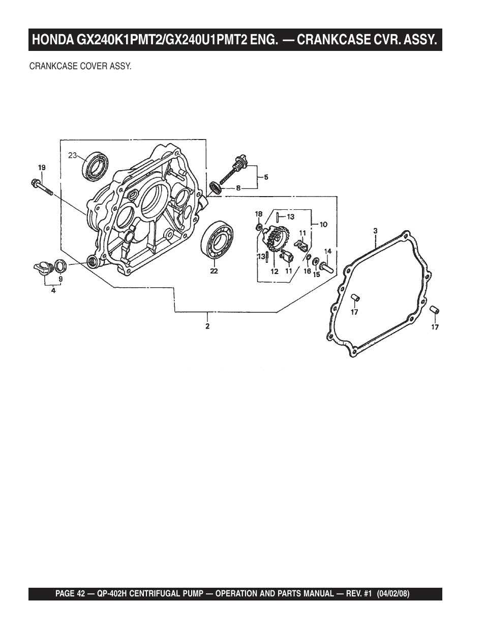 Multiquip MQ Multiquip Centrifugal Pump qp-402h User Manual | Page 42 / 70