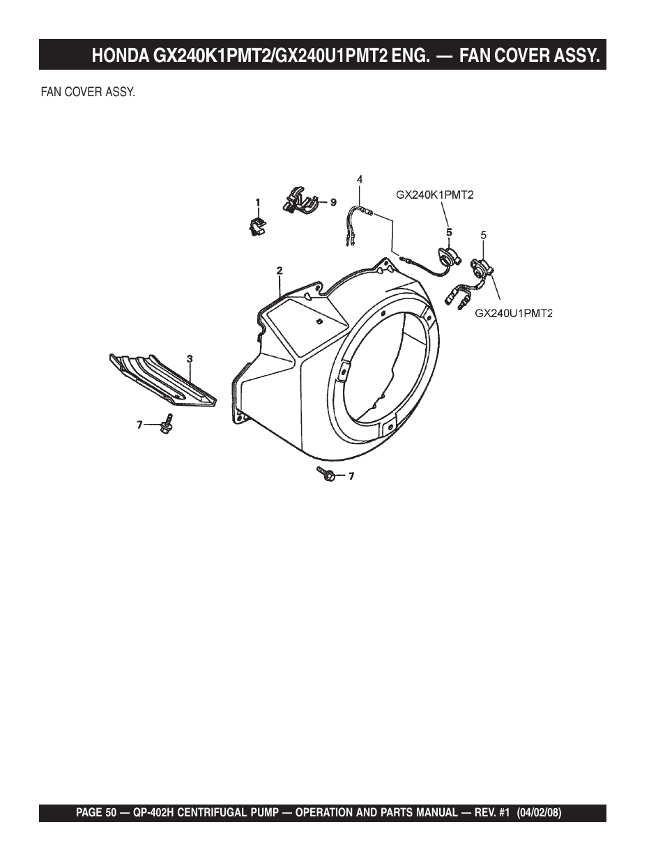 Multiquip MQ Multiquip Centrifugal Pump qp-402h User Manual | Page 50 / 70