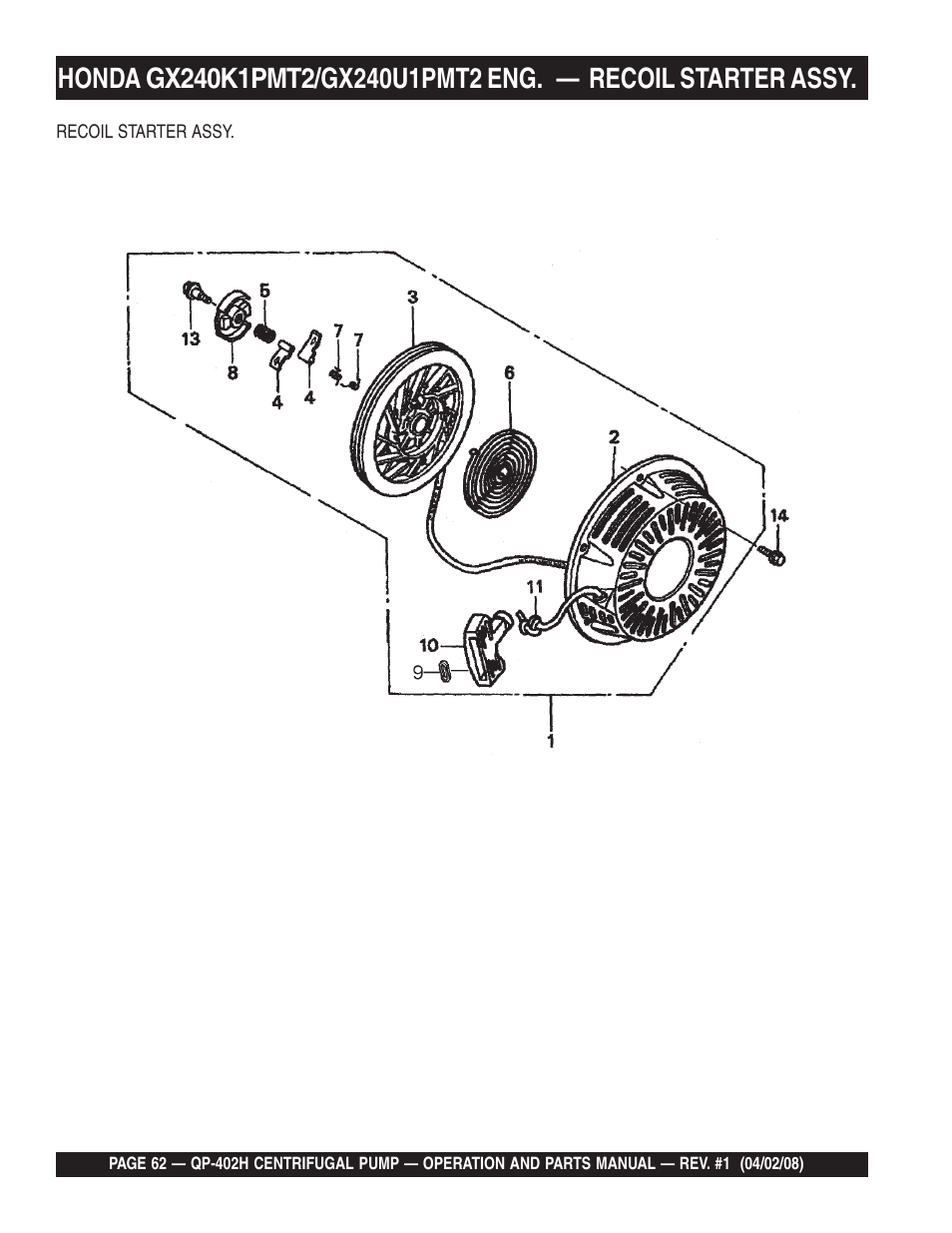 Multiquip MQ Multiquip Centrifugal Pump qp-402h User Manual | Page 62 / 70