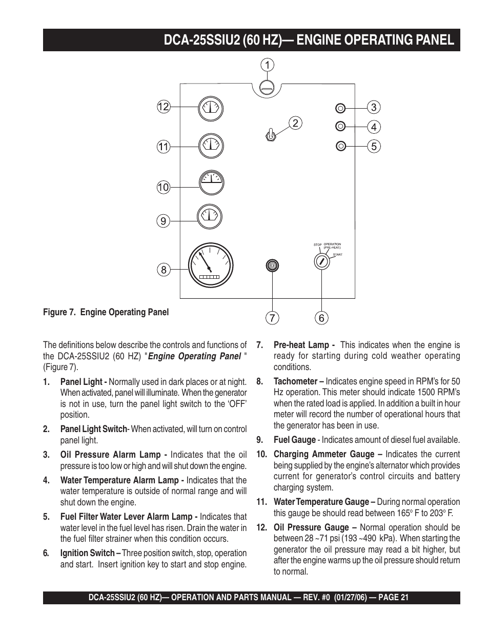 Multiquip MQ Power Whisperwatt 60 Hz Generator DCA-25SSIU2 User Manual | Page 21 / 82